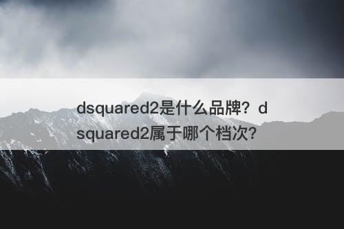 dsquared2是什么品牌？dsquared2属于哪个档次？