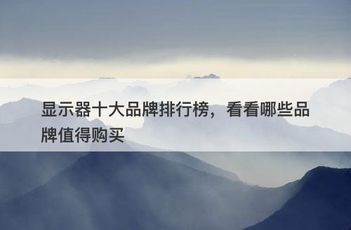 显示器十大品牌排行榜，看看哪些品牌值得购买