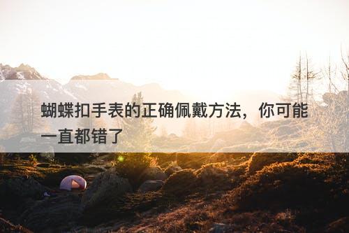 蝴蝶扣手表的正确佩戴方法，你可能一直都错了