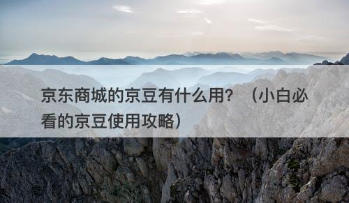 京东商城的京豆有什么用？（小白必看的京豆使用攻略）