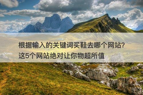 根据输入的关键词买鞋去哪个网站？这5个网站绝对让你物超所值