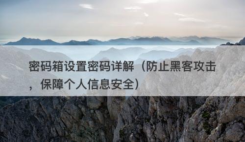 密码箱设置密码详解（防止黑客攻击，保障个人信息安全）