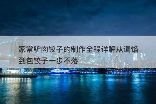 家常驴肉饺子的制作全程详解从调馅到包饺子一步不落