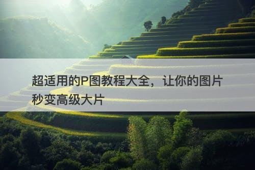 超适用的P图教程大全，让你的图片秒变高级大片