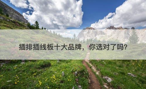 插排插线板十大品牌，你选对了吗？