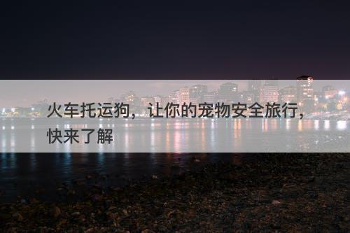 火车托运狗，让你的宠物安全旅行，快来了解