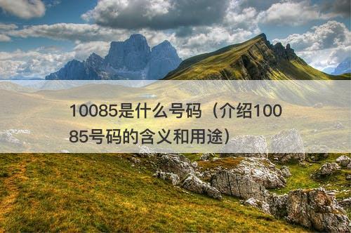 10085是什么号码（介绍10085号码的含义和用途）
