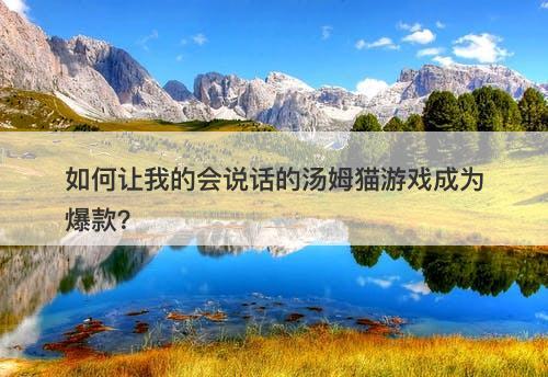 如何让我的会说话的汤姆猫游戏成为爆款？