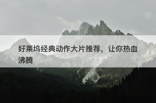 好莱坞经典动作大片推荐，让你热血沸腾