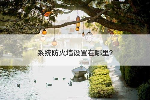 系统防火墙设置在哪里？