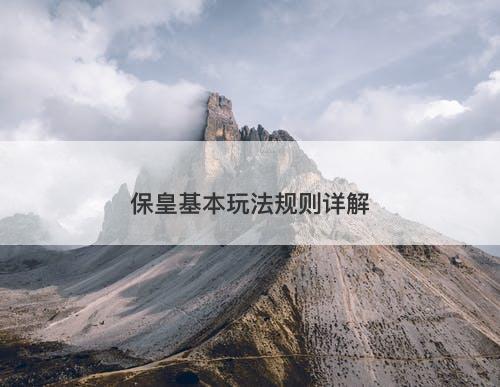 保皇基本玩法规则详解