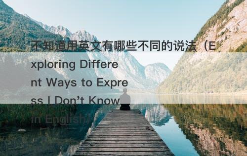 不知道用英文有哪些不同的说法（Exploring Different Ways to Express I Don't Know in English）