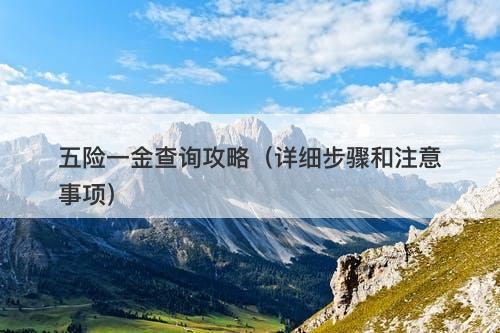 五险一金查询攻略（详细步骤和注意事项）