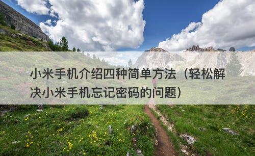 小米手机介绍四种简单方法（轻松解决小米手机忘记密码的问题）
