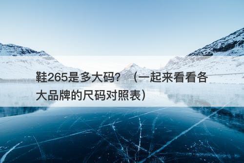 鞋265是多大码？（一起来看看各大品牌的尺码对照表）