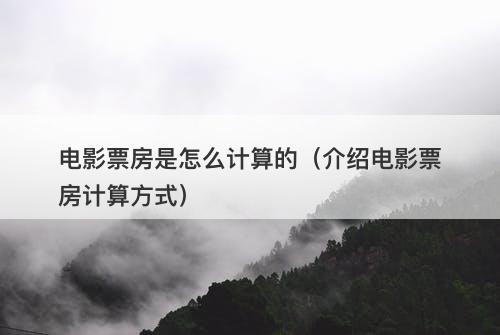 电影票房是怎么计算的（介绍电影票房计算方式）
