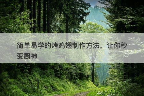 简单易学的烤鸡翅制作方法，让你秒变厨神