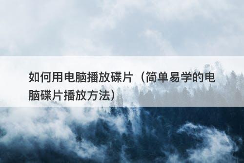 如何用电脑播放碟片（简单易学的电脑碟片播放方法）