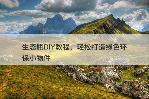 生态瓶DIY教程，轻松打造绿色环保小物件