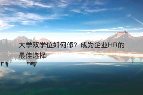 大学双学位如何修？成为企业HR的最佳选择-图1