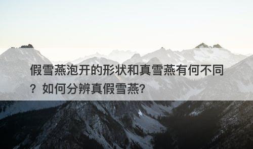 假雪燕泡开的形状和真雪燕有何不同？如何分辨真假雪燕？