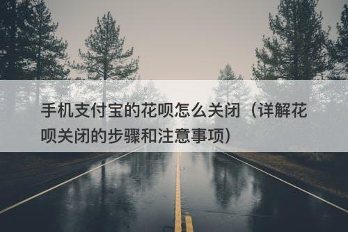 手机支付宝的花呗怎么关闭（详解花呗关闭的步骤和注意事项）
