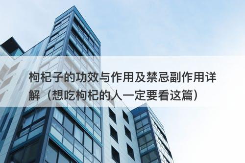 枸杞子的功效与作用及禁忌副作用详解（想吃枸杞的人一定要看这篇）