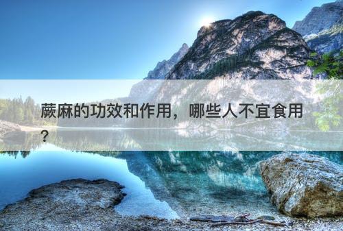 蕨麻的功效和作用，哪些人不宜食用？