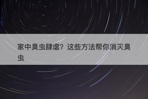 家中臭虫肆虐？这些方法帮你消灭臭虫