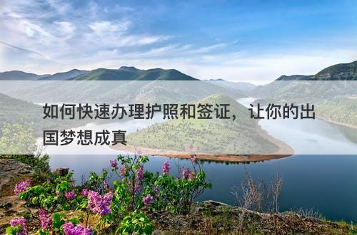 如何快速办理护照和签证，让你的出国梦想成真