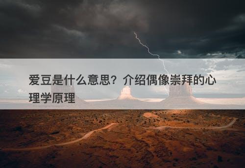 爱豆是什么意思？介绍偶像崇拜的心理学原理
