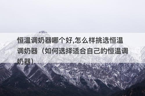 恒温调奶器哪个好,怎么样挑选恒温调奶器（如何选择适合自己的恒温调奶器）