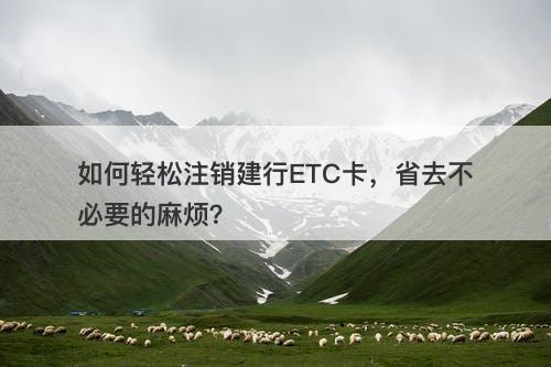 如何轻松注销建行ETC卡，省去不必要的麻烦？