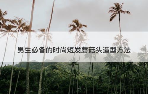 男生必备的时尚短发蘑菇头造型方法