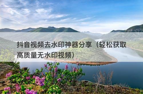 抖音视频去水印神器分享（轻松获取高质量无水印视频）