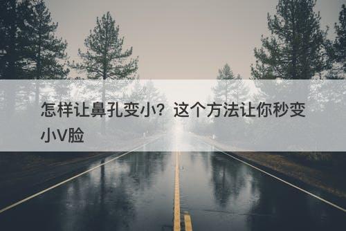 怎样让鼻孔变小？这个方法让你秒变小V脸