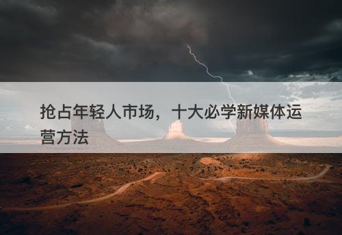 抢占年轻人市场，十大必学新媒体运营方法