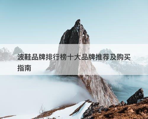 波鞋品牌排行榜十大品牌推荐及购买指南