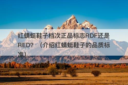 红蜻蜓鞋子档次正品标志RDF还是RED？（介绍红蜻蜓鞋子的品质标准）