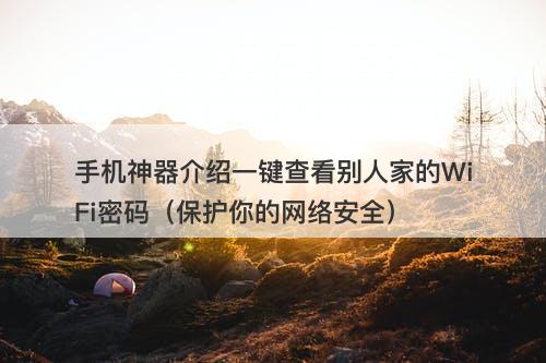 手机神器介绍一键查看别人家的WiFi密码（保护你的网络安全）