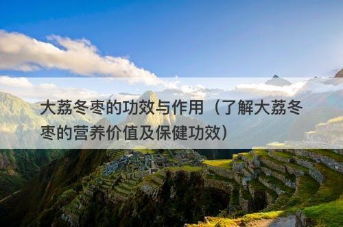 大荔冬枣的功效与作用（了解大荔冬枣的营养价值及保健功效）