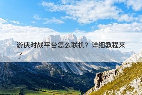游侠对战平台怎么联机？详细教程来了