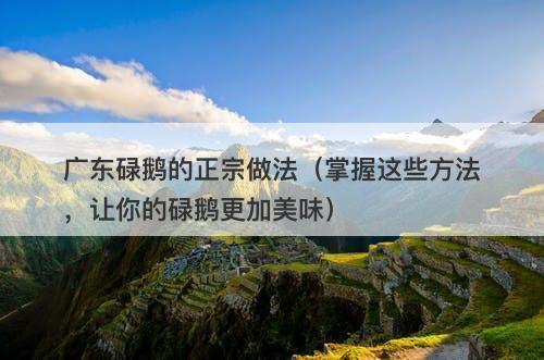 广东碌鹅的正宗做法（掌握这些方法，让你的碌鹅更加美味）