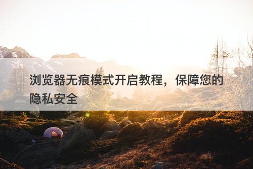 浏览器无痕模式开启教程，保障您的隐私安全