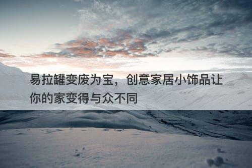 易拉罐变废为宝，创意家居小饰品让你的家变得与众不同