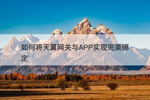如何将天翼网关与APP实现完美绑定