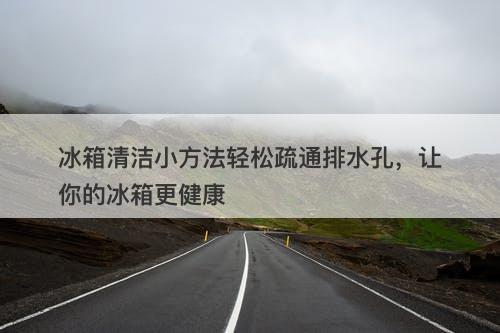 冰箱清洁小方法轻松疏通排水孔，让你的冰箱更健康