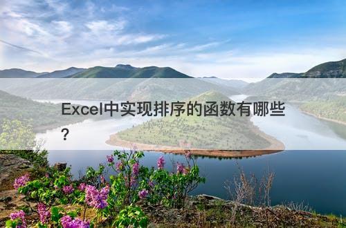 Excel中实现排序的函数有哪些？