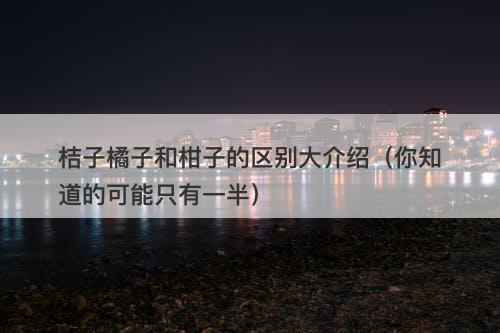 桔子橘子和柑子的区别大介绍（你知道的可能只有一半）