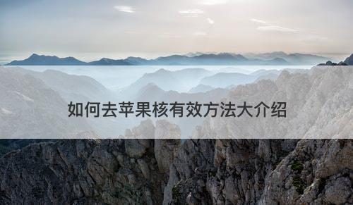 如何去苹果核有效方法大介绍